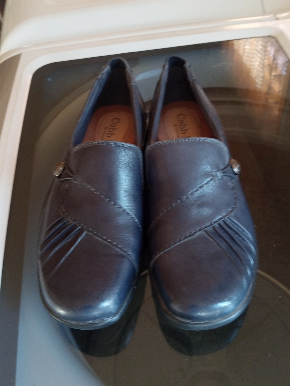 Cobb Hill by New Balance Women's Navy Leather Slip-On Loafers New